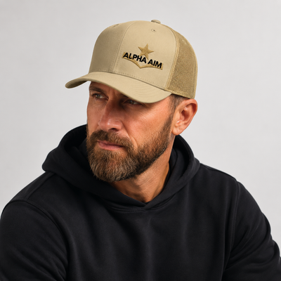 Alpha Aim « Khaki Command Star » Casquette Trucker