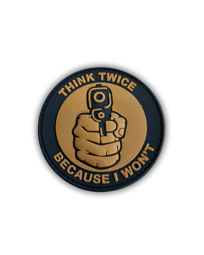 Patch en caoutchouc "Think twice"
