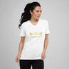 Kurzärmeliges Unisex-T-Shirt mit V-Ausschnitt